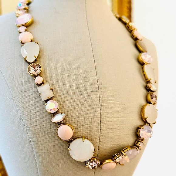 🔥 Rare Vintage JCrew Brûlée Iridescent Statement Necklace - Picture 12 of 15